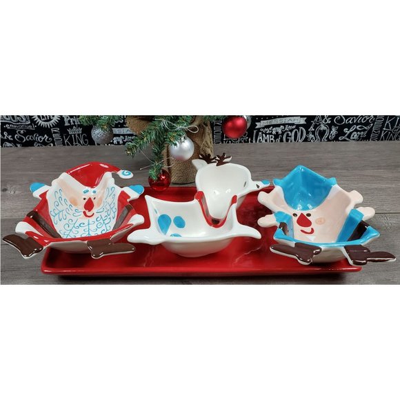 Boston Warehouse Ho Ho Ho Christmas Condiment Serving Set - Picture 3 of 16